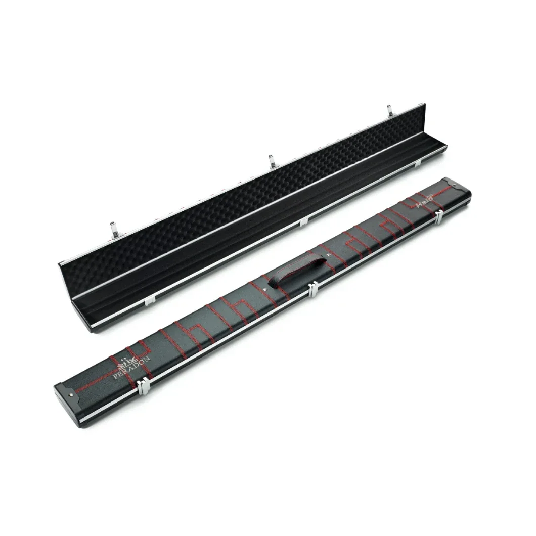 Peradon Halo Plus Black Patch & Red Stitch ¾ Jointed Extra Wide Snooker Cue Case - Image 6
