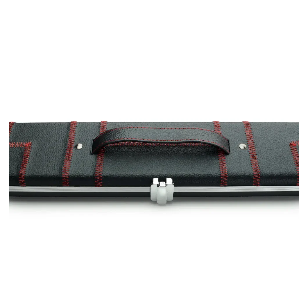 Peradon Halo Plus Black Patch & Red Stitch ¾ Jointed Extra Wide Snooker Cue Case - Image 7