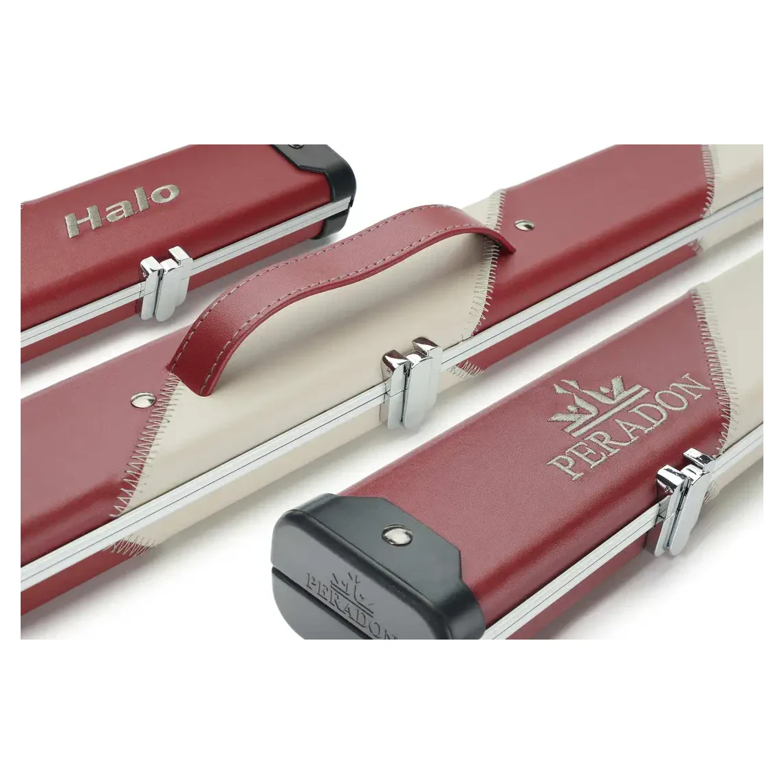 Peradon Halo Red & Cream Stripe 1 Piece Wide Snooker Cue Case - Image 13
