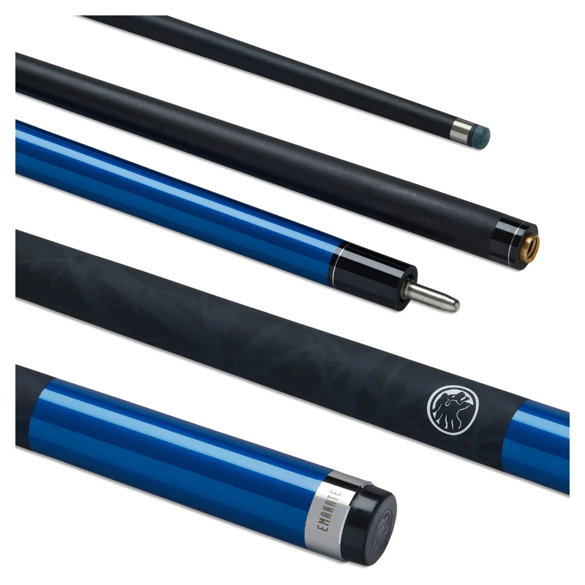 PowerGlide Emanate Carbon Pool Cue 10mm Tip - Blue