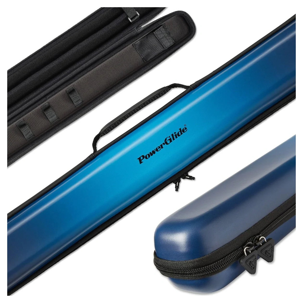 PowerGlide Svartur Blue 2 Piece Snooker Cue Case - Image 2
