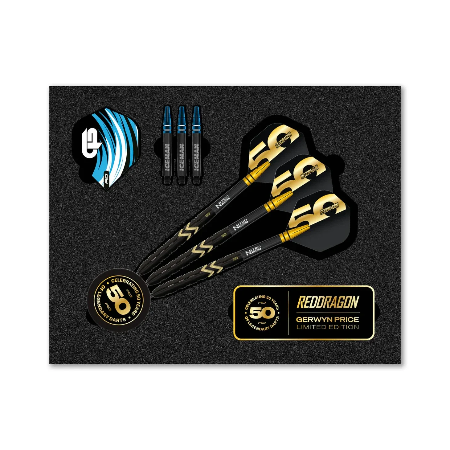 Red Dragon Gerwyn Price 50 Years Player Edition 90% Tungsten Steel Tip Darts 23 grams - Image 8