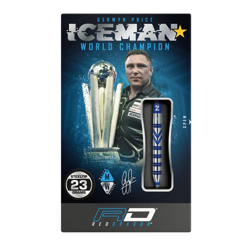 Red Dragon Gerwyn Price Blue Originals 90% Tungsten Steel Tip Darts 23 grams - Image 6