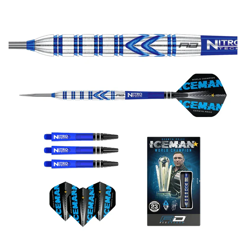 Red Dragon Gerwyn Price Blue Originals 90% Tungsten Steel Tip Darts 23 grams - Image 7