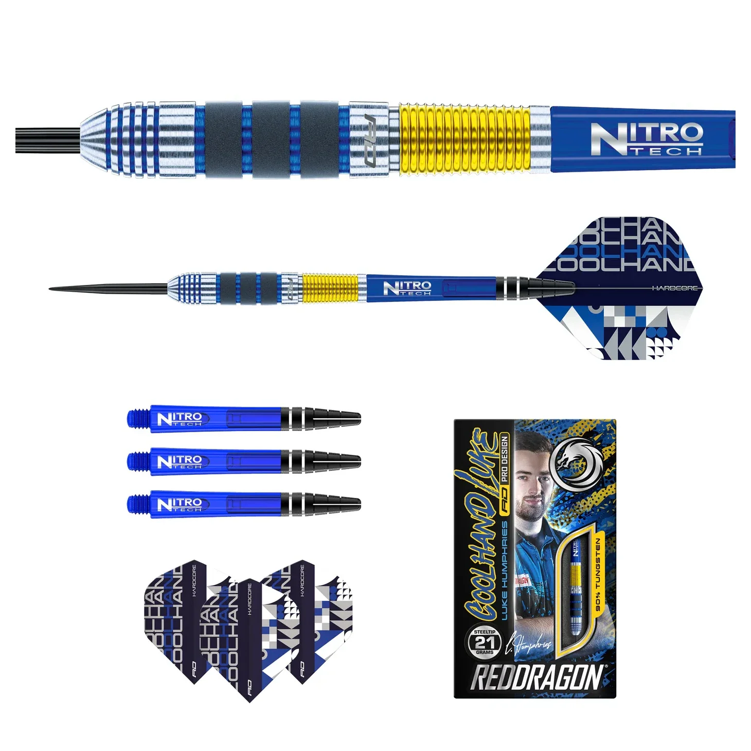 Red Dragon Luke Humphries Originals 90% Tungsten Steel Tip Darts 23 grams - Image 6