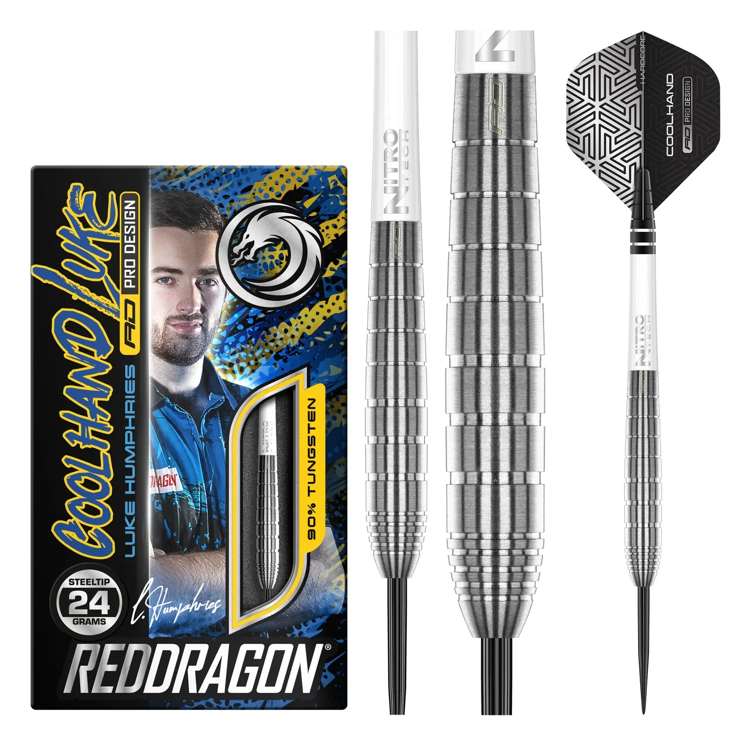Red Dragon Luke Humphries TX1 90% Tungsten Steel Tip Darts 24 grams - Image 6