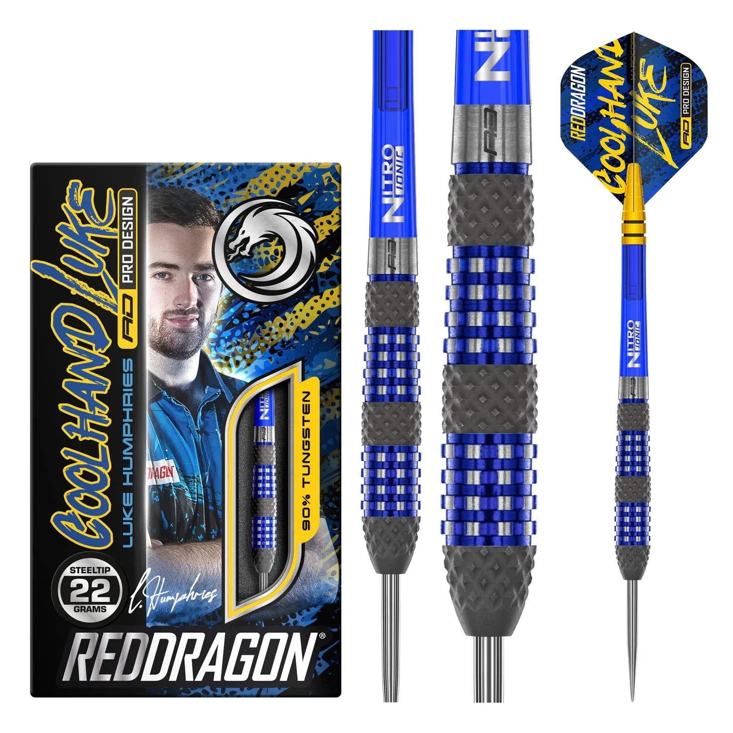 Red Dragon Luke Humphries TX2 Atomised 90% Tungsten Steel Tip Darts 22 grams - Image 6
