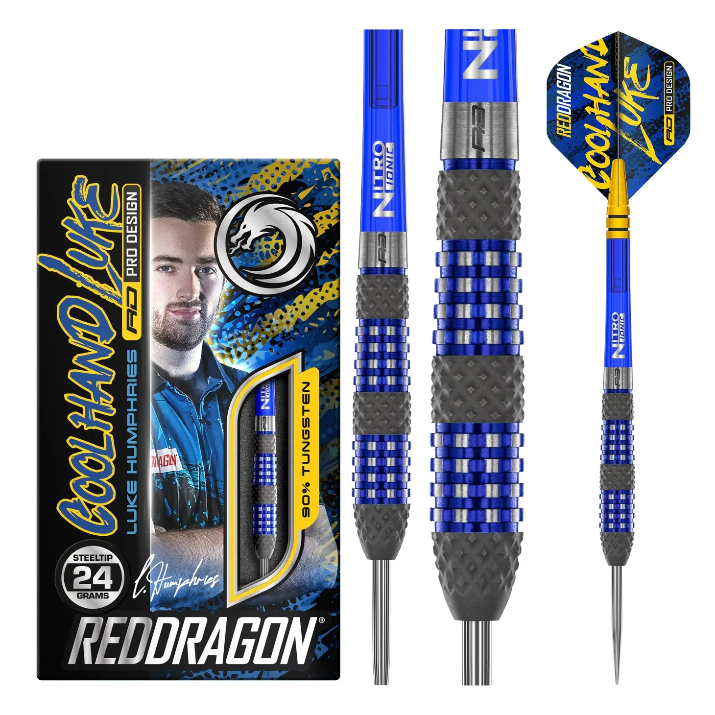 Red Dragon Luke Humphries TX2 Atomised 90% Tungsten Steel Tip Darts 24 grams - Image 5