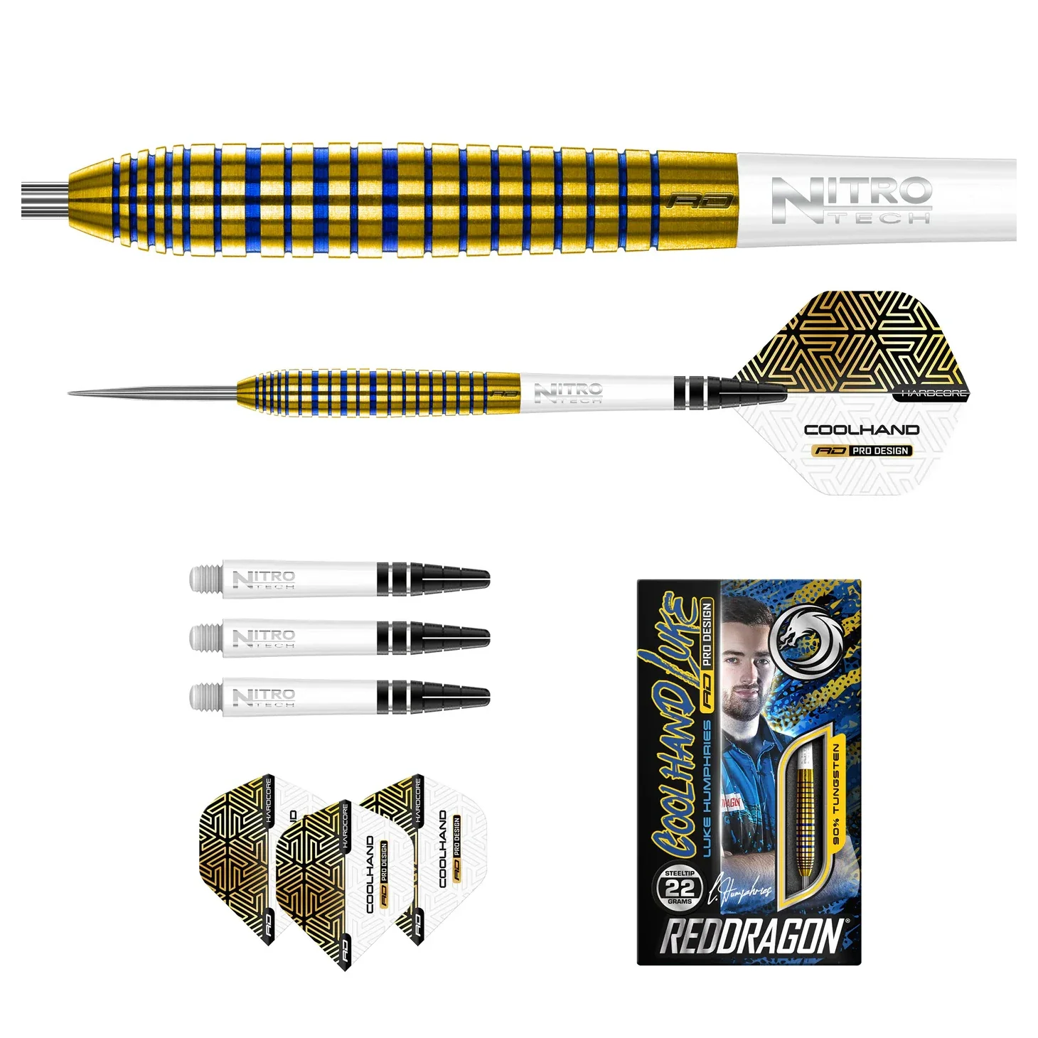Red Dragon Luke Humphries - TX3 Gold SE 90% Tungsten Steel 24 grams - Image 5