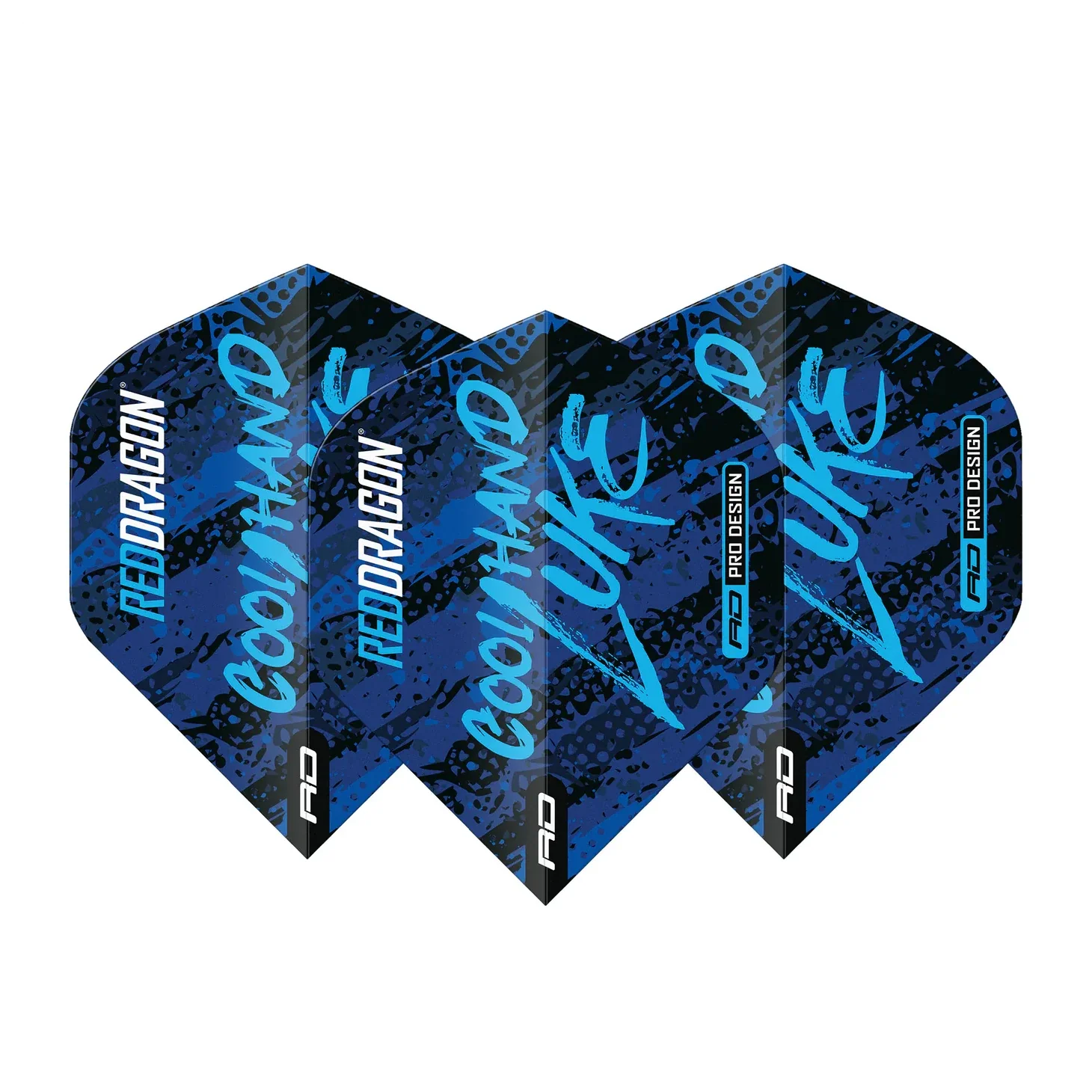 Red Dragon Luke Humphries WC Blue & White Yin Yang Standard Extra Thick Dart Flights - Image 4