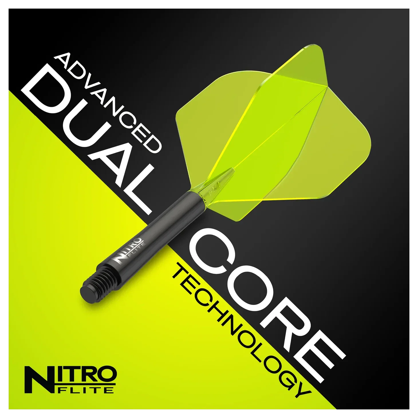 Red Dragon Nitro Flite - Integrated Flight & Shaft Black & Yellow Med #2 - Image 5