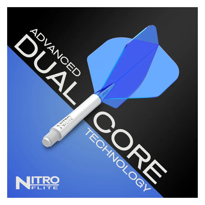 Red Dragon Nitro Flite - Integrated Flight & Shaft White & Blue Inter #2 - Image 4