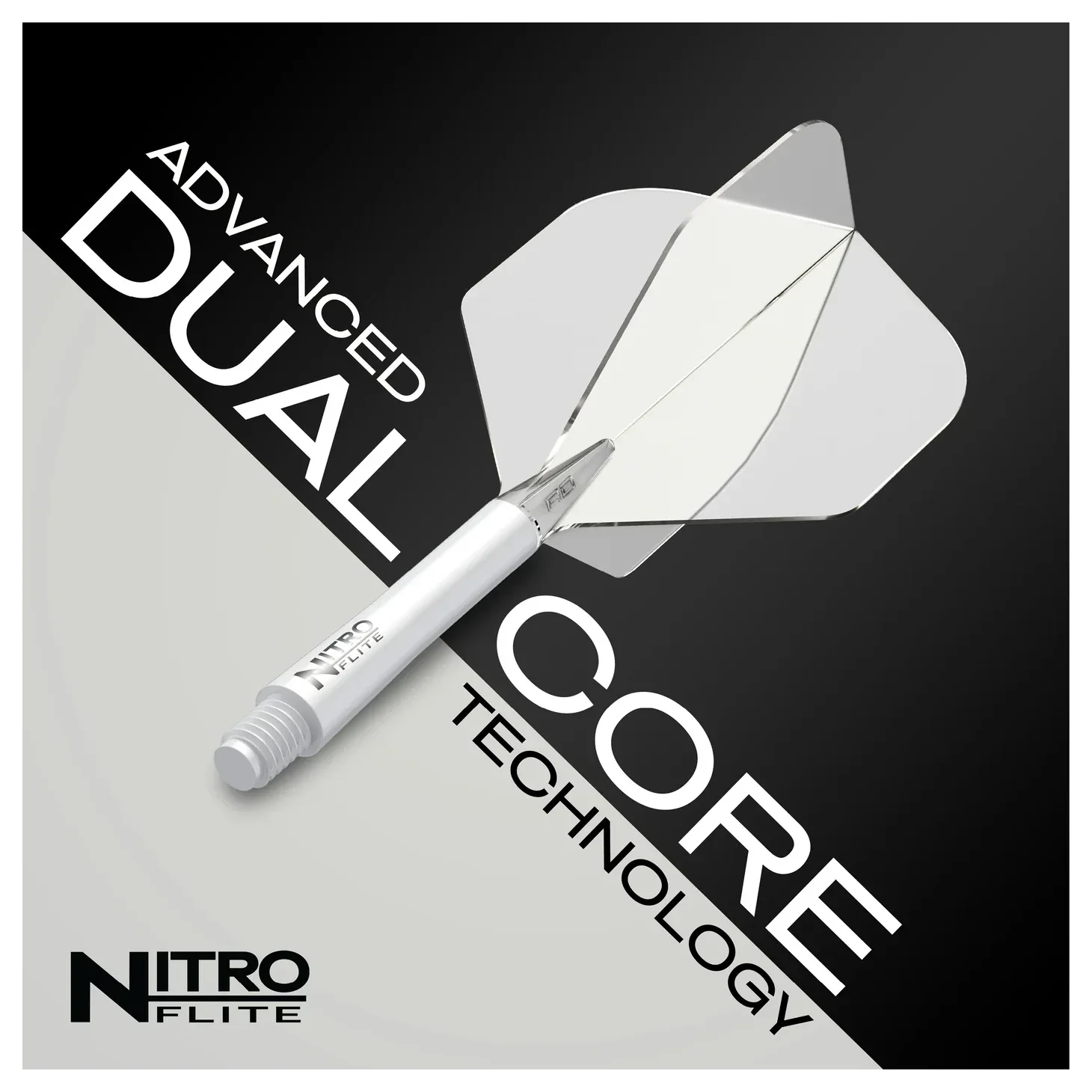Red Dragon Nitro Flite - Integrated Flight & Shaft White & Clear Inter #2 - Image 4
