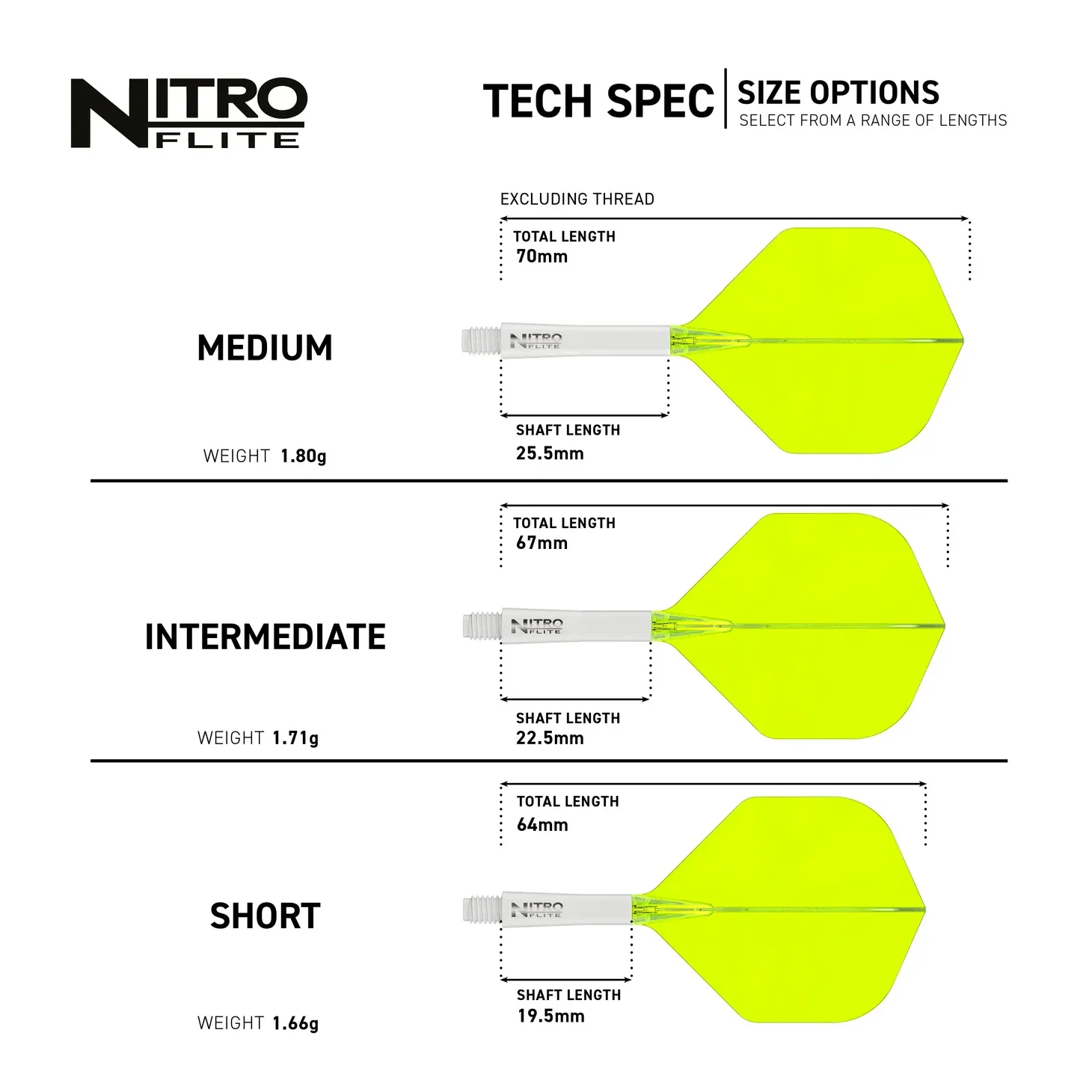 Red Dragon Nitro Flite - Integrated Flight & Shaft White & Yellow Inter #2 - Image 3