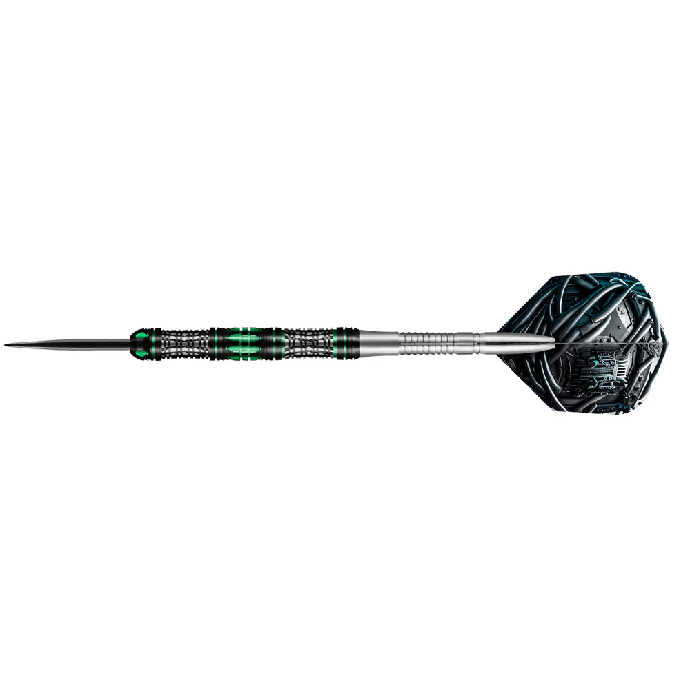 Shot AI Cyberpunk Steel Tip Dart Set 90% Tungsten Barrels 24g