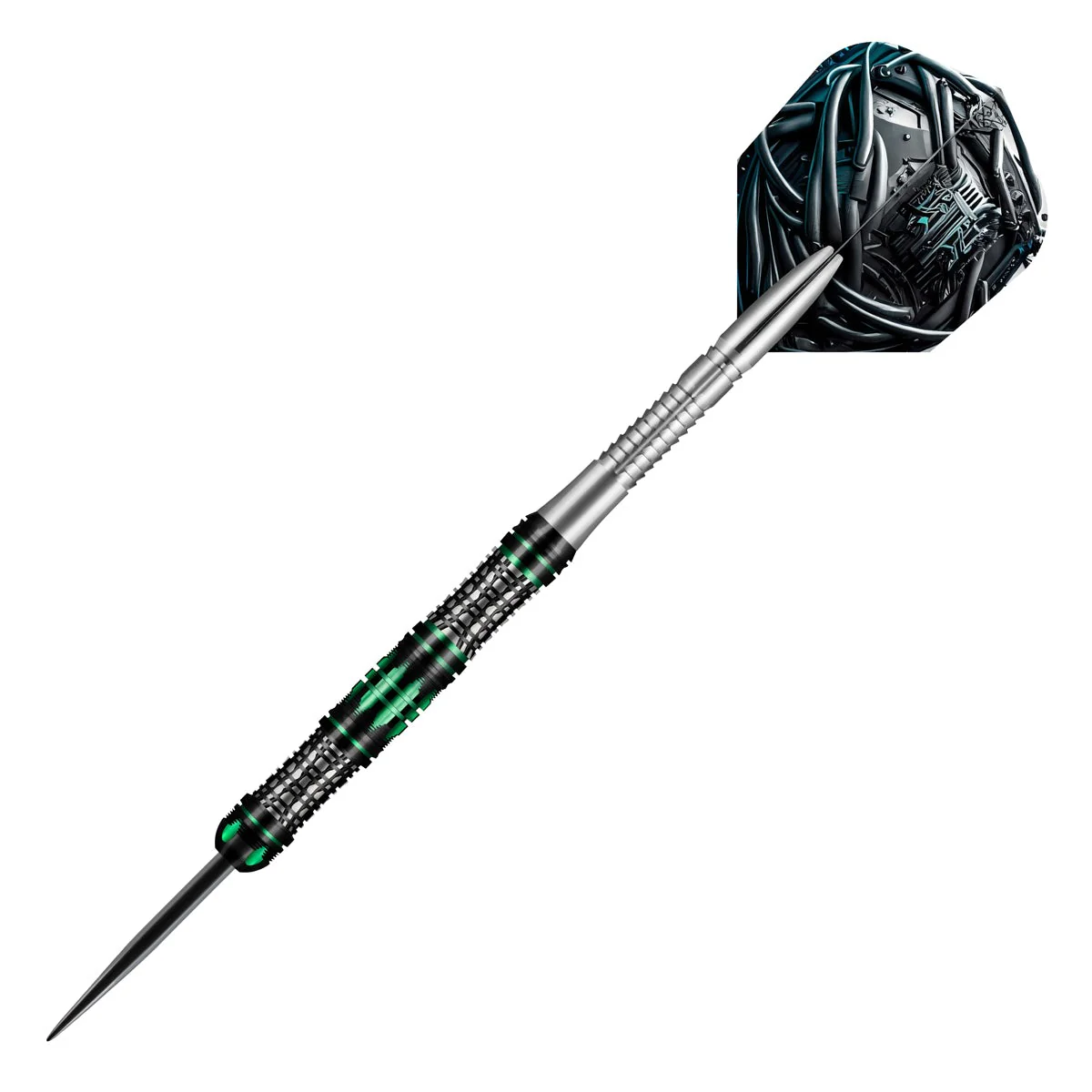 Shot AI Cyberpunk Steel Tip Dart Set 90% Tungsten Barrels 24g - Image 3