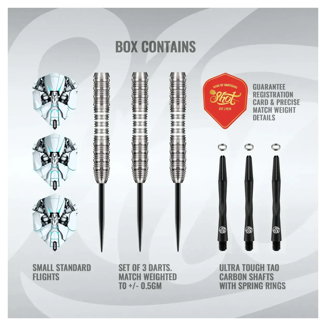 Shot AI Scorpula 90% Tungsten Steel Tip Darts - 25g - Image 5