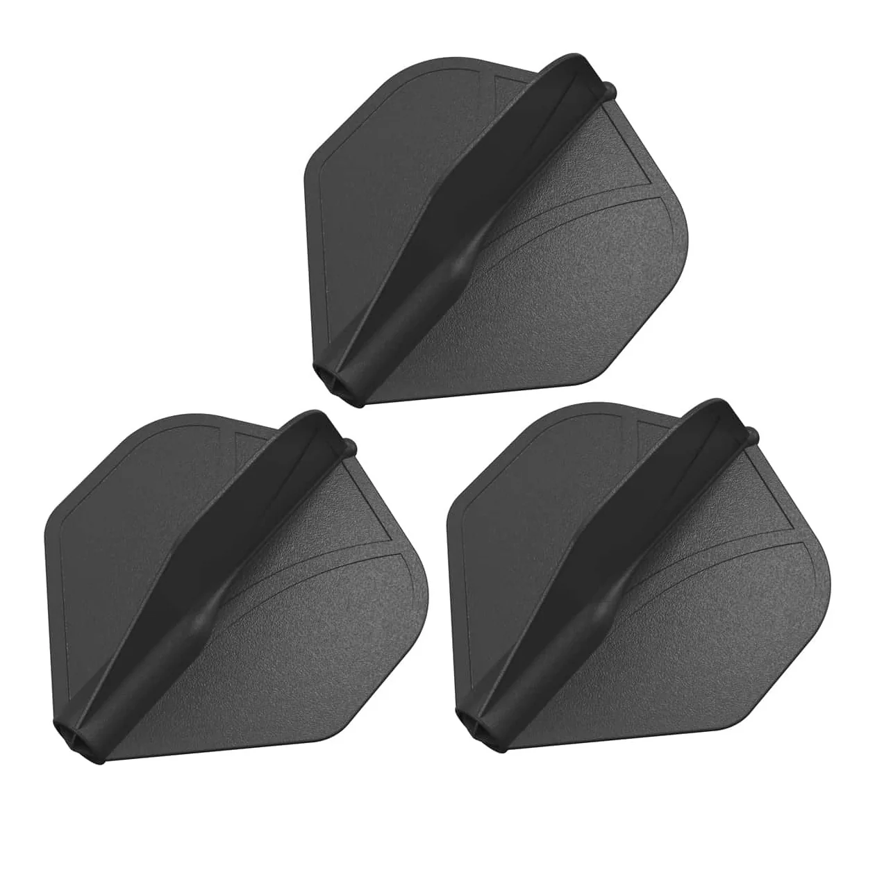 Shot Airfoil Molded Dart Flight Set - Black Standard - Image 3