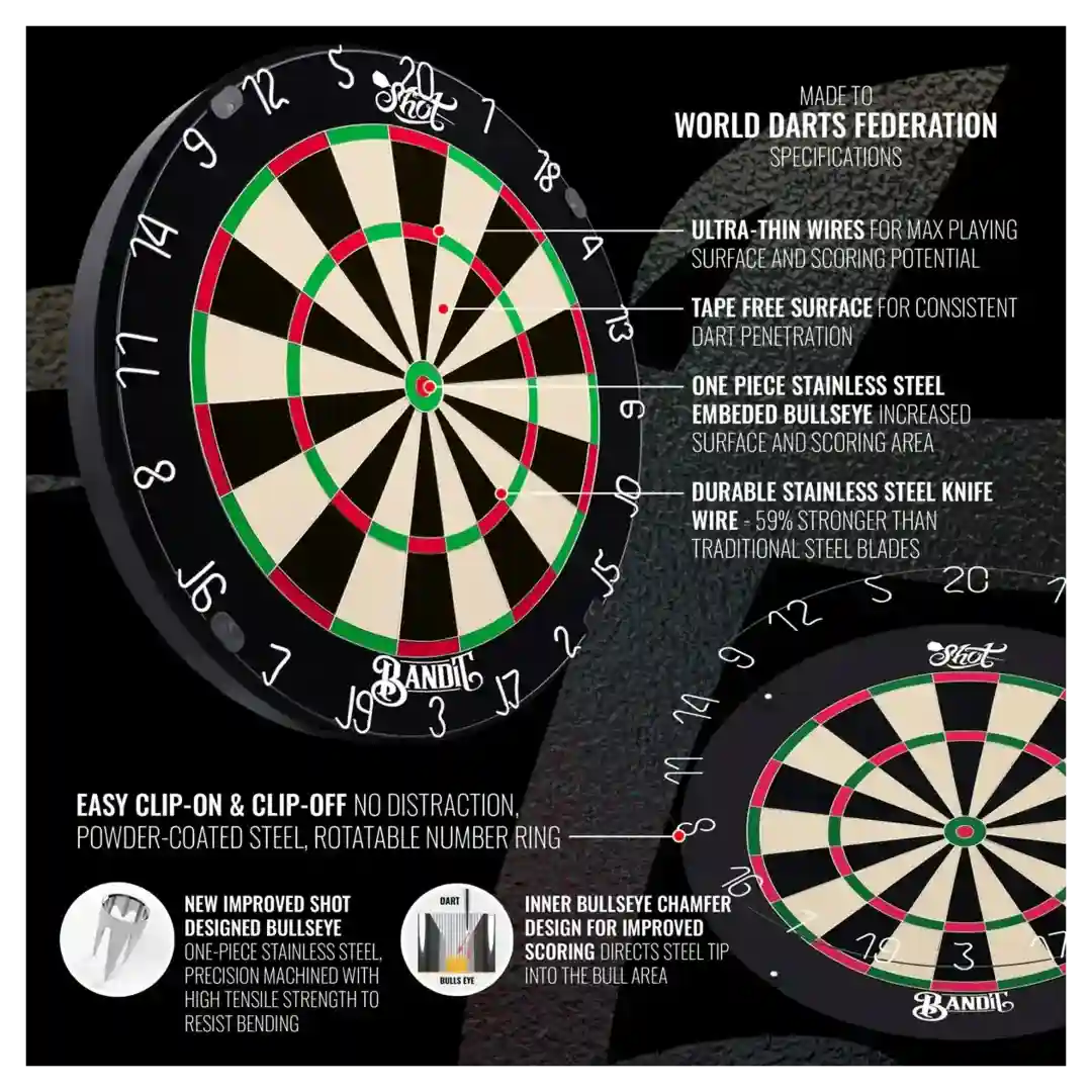Shot Bandit Gen 4 Dartboard - Image 6