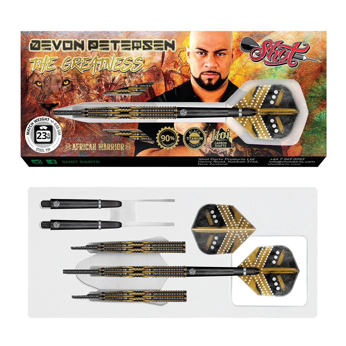 Shot Devon Petersen Greatness 23g 90% Tungsten Steel Tip Darts - Image 4