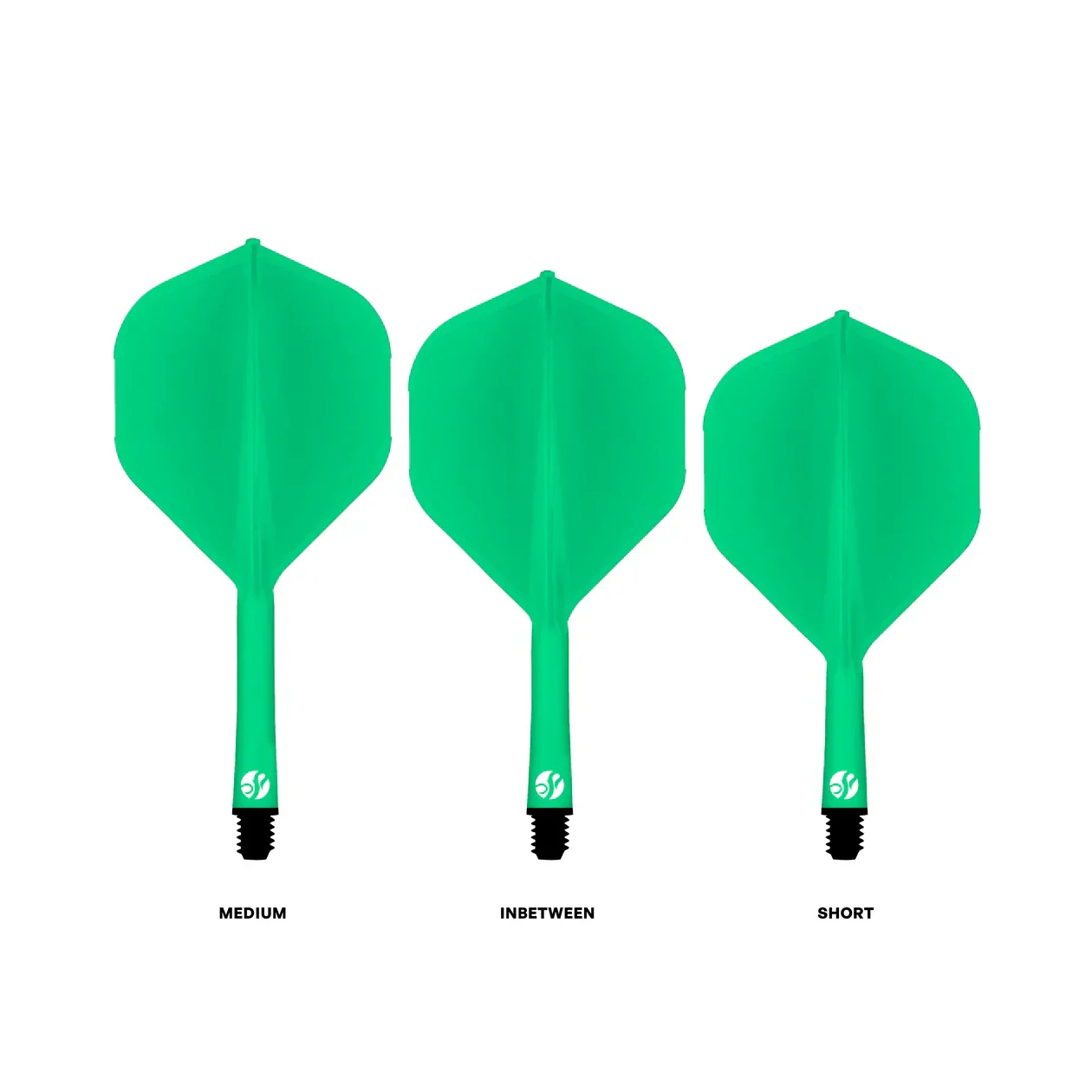 Shot Flight Deck - One Piece Dart Flight and Shaft System Green - Image 2