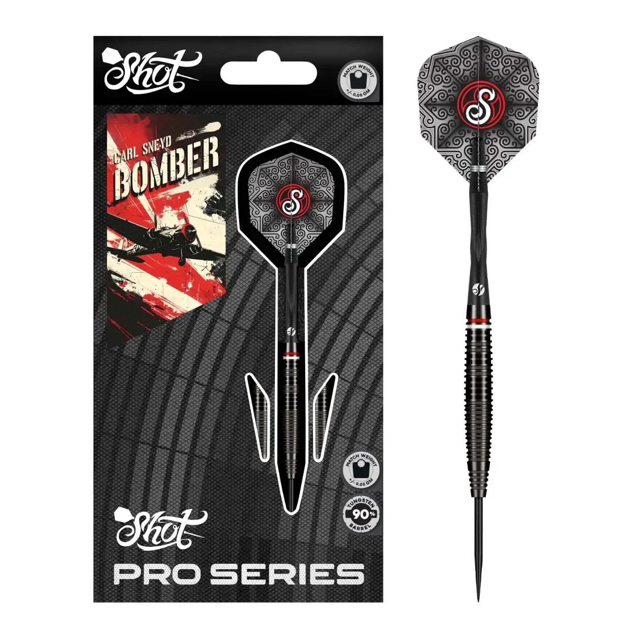 Shot Pro Series Carl Sneyd 90% Tungsten Steel Tip Darts - 23g - Image 6