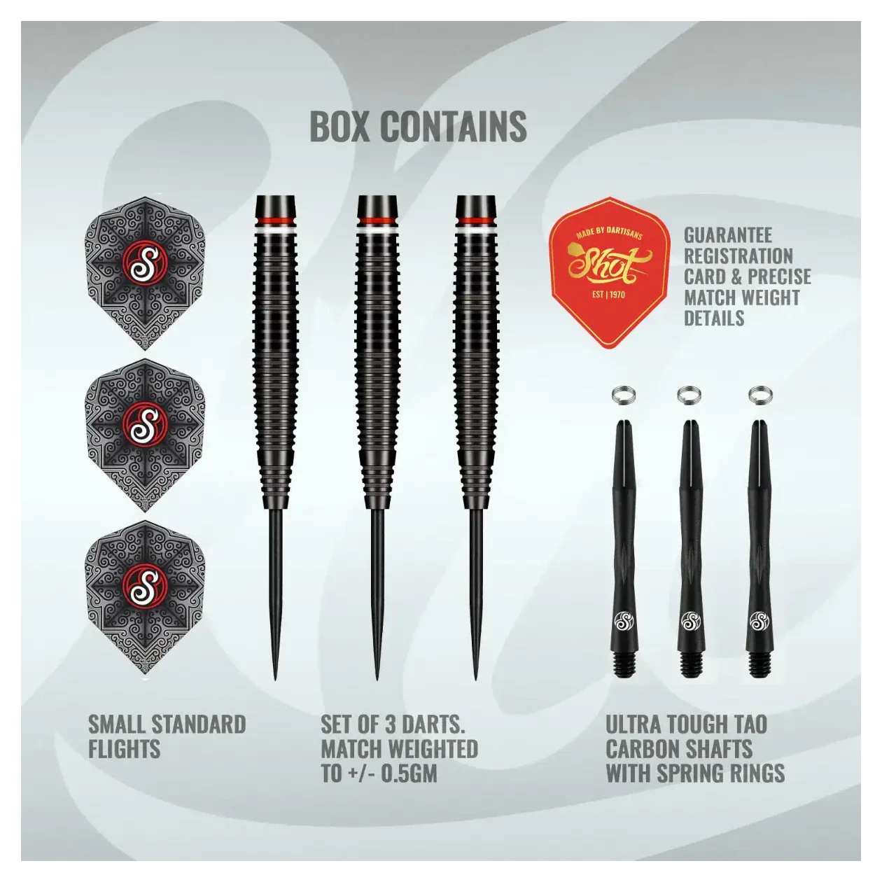 Shot Pro Series Carl Sneyd 90% Tungsten Steel Tip Darts - 23g - Image 7