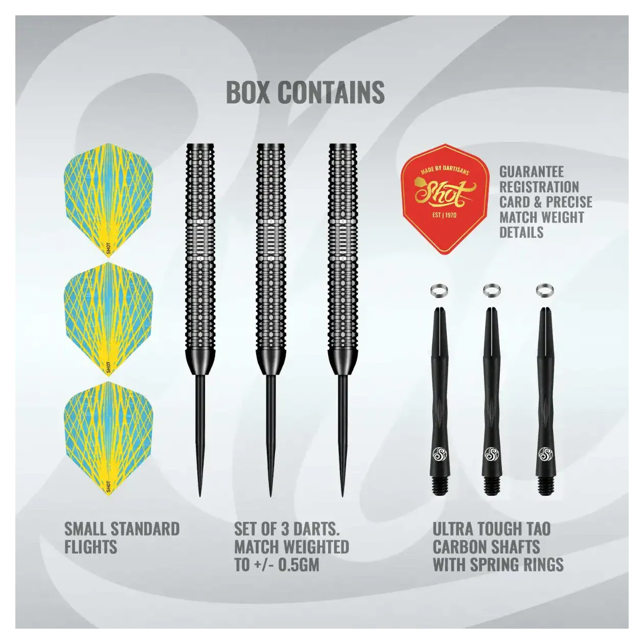 Shot Pro Series Rowby John Rodriguez Baha 90% Tungsten Steel Tip Darts - 25g - Image 5