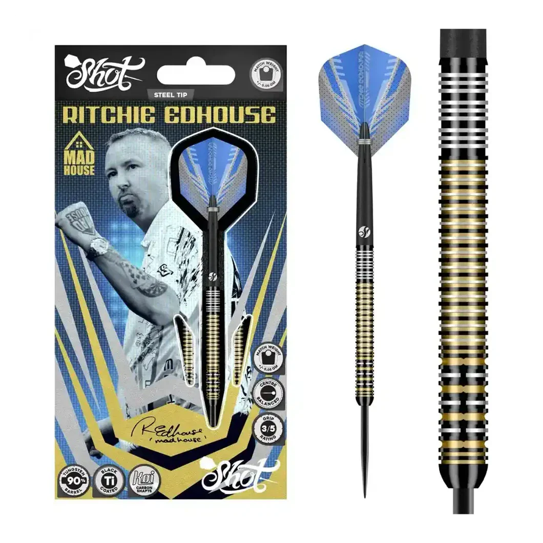 Shot Ritchie Edhouse Madhouse 90% Tungsten Steel Tip Darts - 24g - Image 7