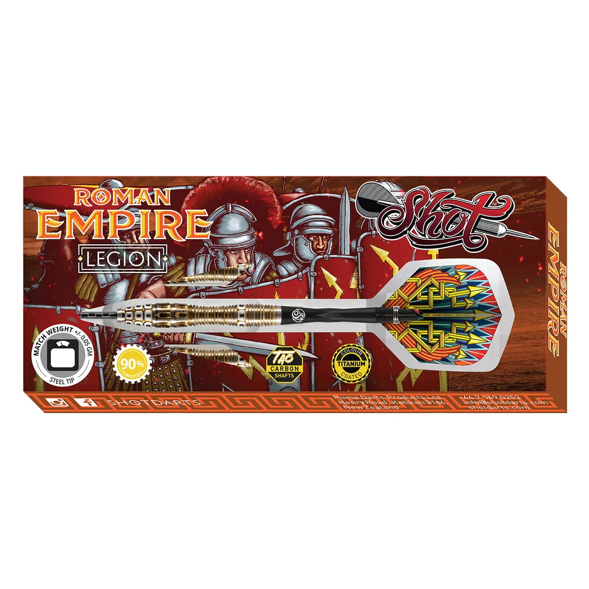 Shot Roman Empire Legion 23g 90% Tungsten Steel Tip Darts - Image 3