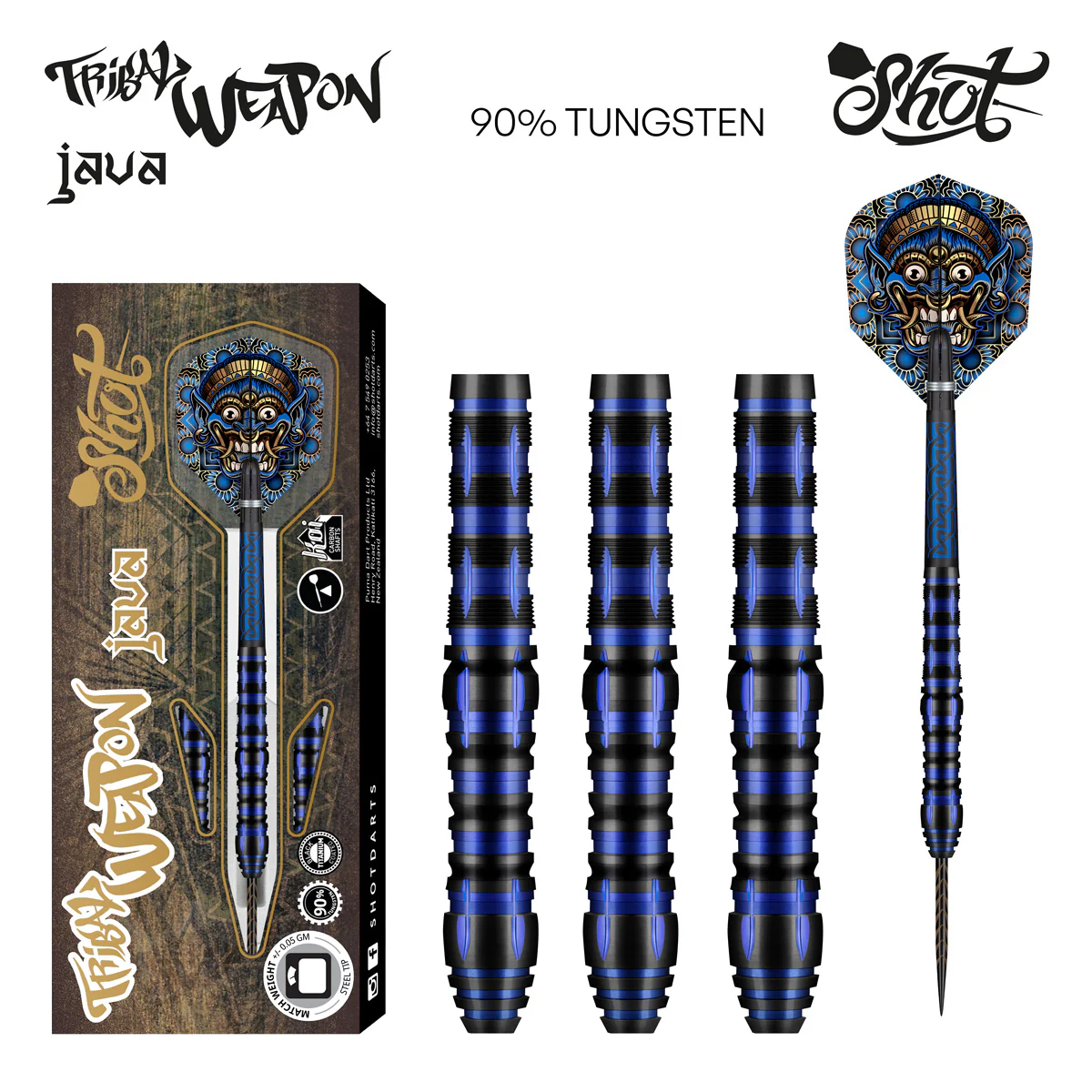 Shot Tribal Weapon Java 90% Tungsten Steel Darts 23g - Image 4
