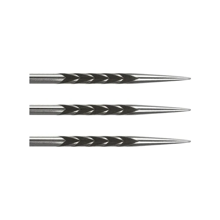 Shot Tribal Weapon Steel Tip Engraved Point 45mm - Silver