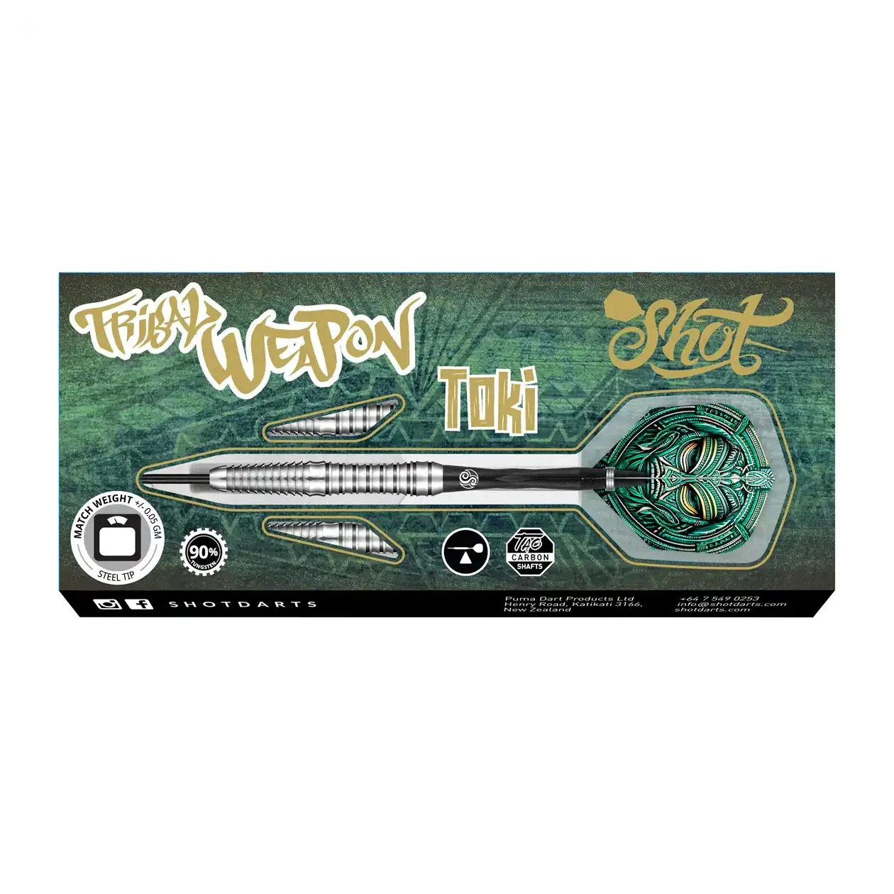 Shot Tribal Weapon Toki Steel Tip Dart Set 90% Tungsten Barrels 24g - Image 6