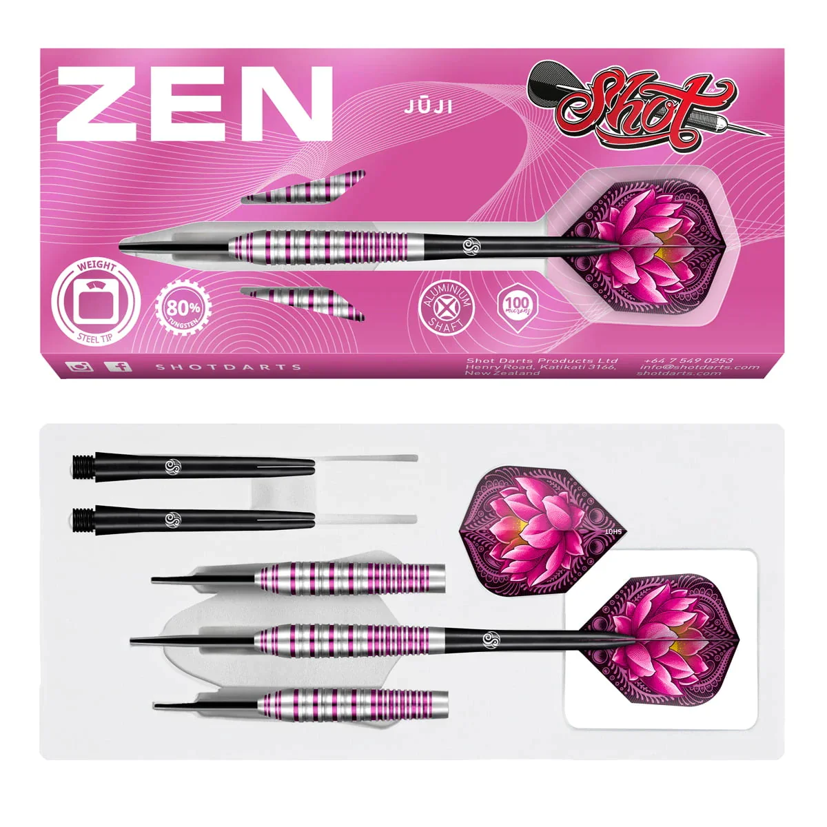 Shot Zen Juji 24g 80% Tungsten Steel Tip Darts - Image 2