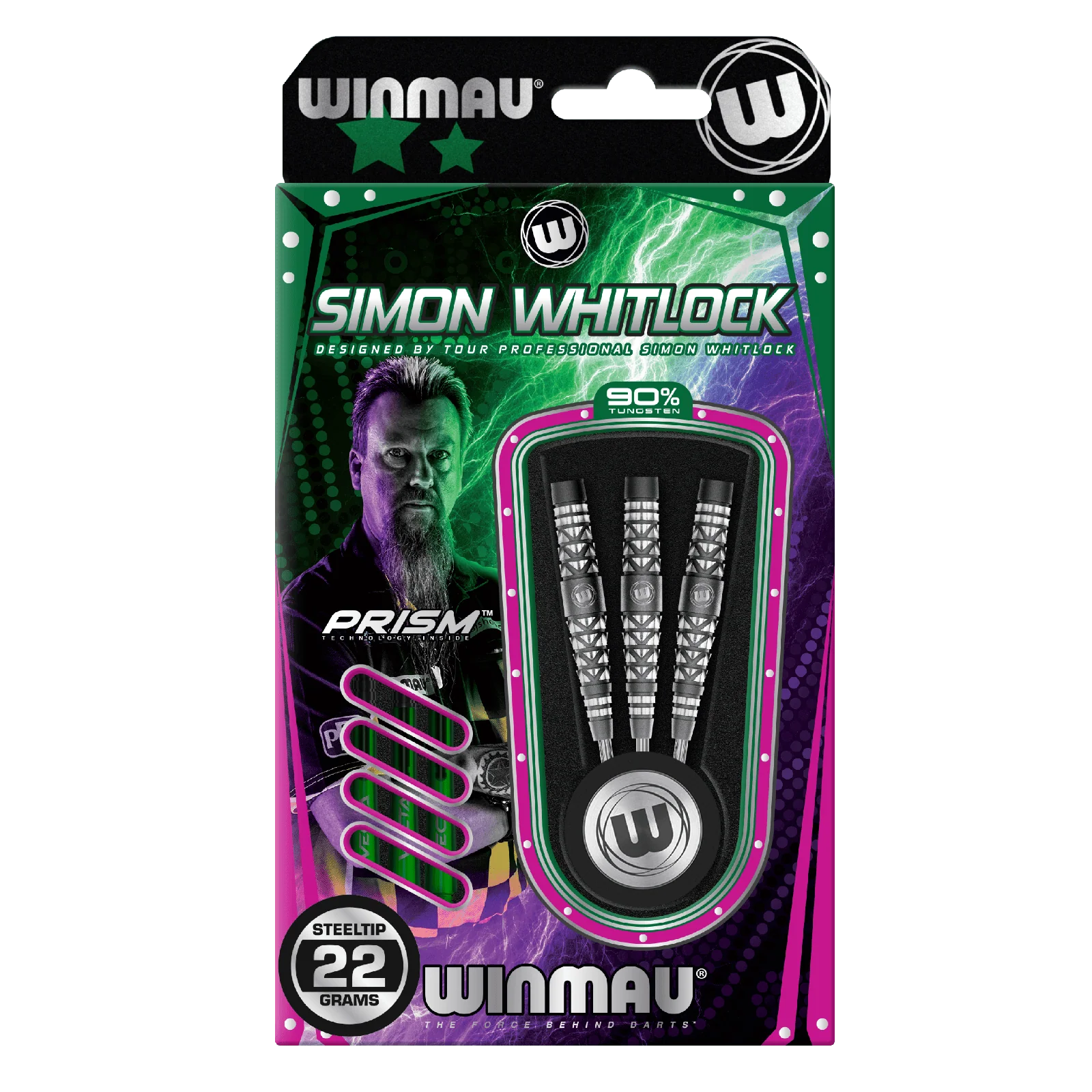Winmau Simon Whitlock Shotblast 90% Tungsten Alloy Dart 22g - Image 2