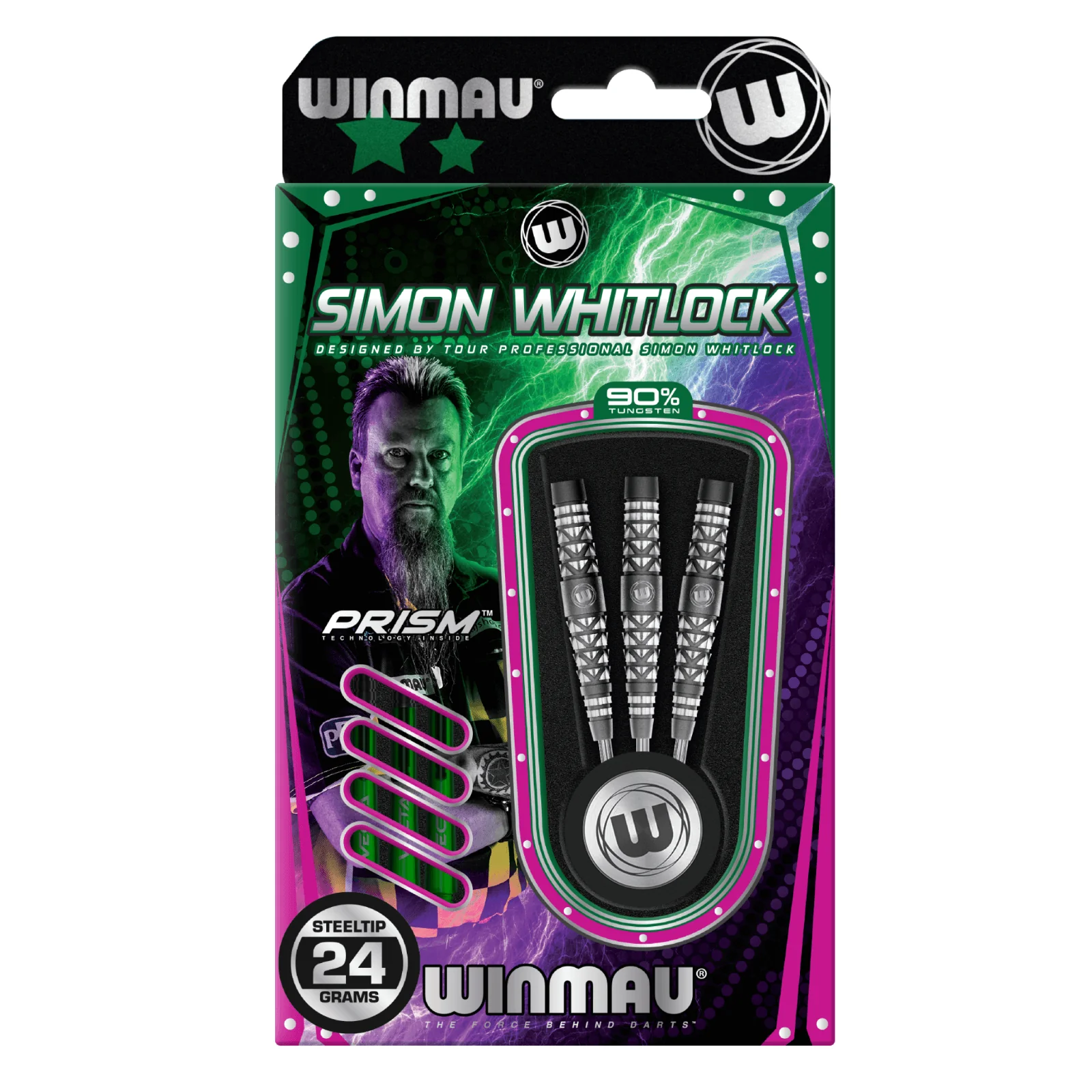 Winmau Simon Whitlock Shotblast 90% Tungsten Alloy Dart 24g - Image 2
