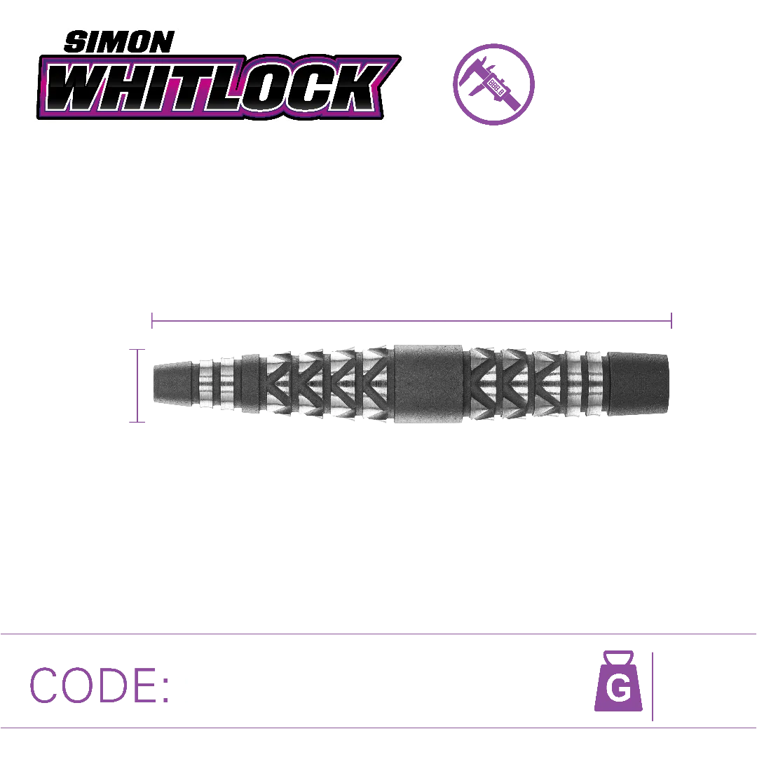 Winmau Simon Whitlock Shotblast 90% Tungsten Alloy Dart 24g - Image 5