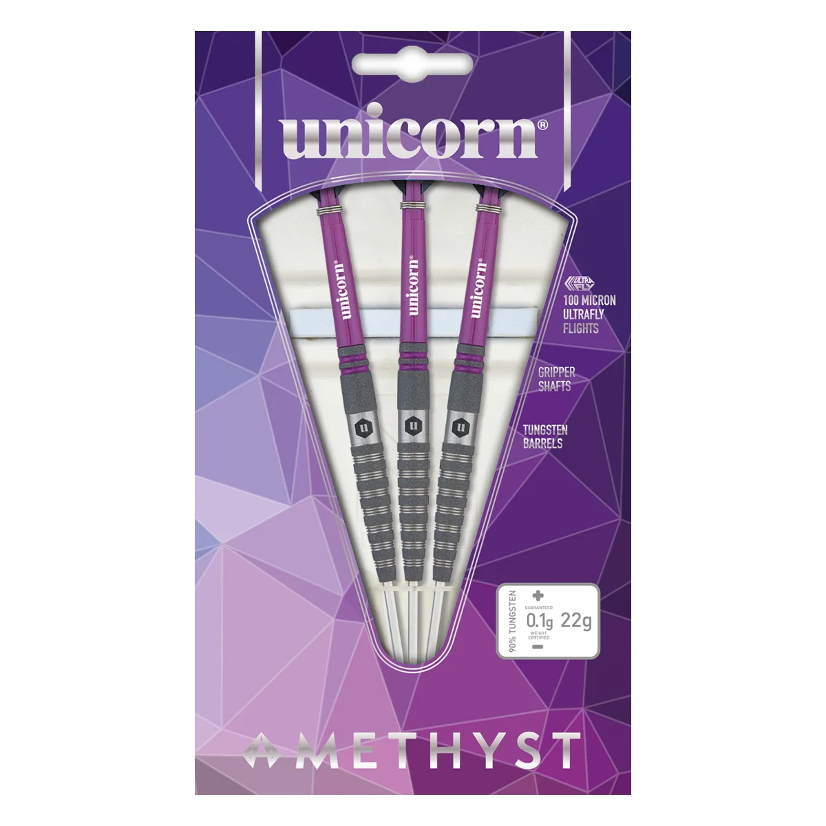 Unicorn Amethyst (4) 90% Tungsten 20g Darts - Image 3
