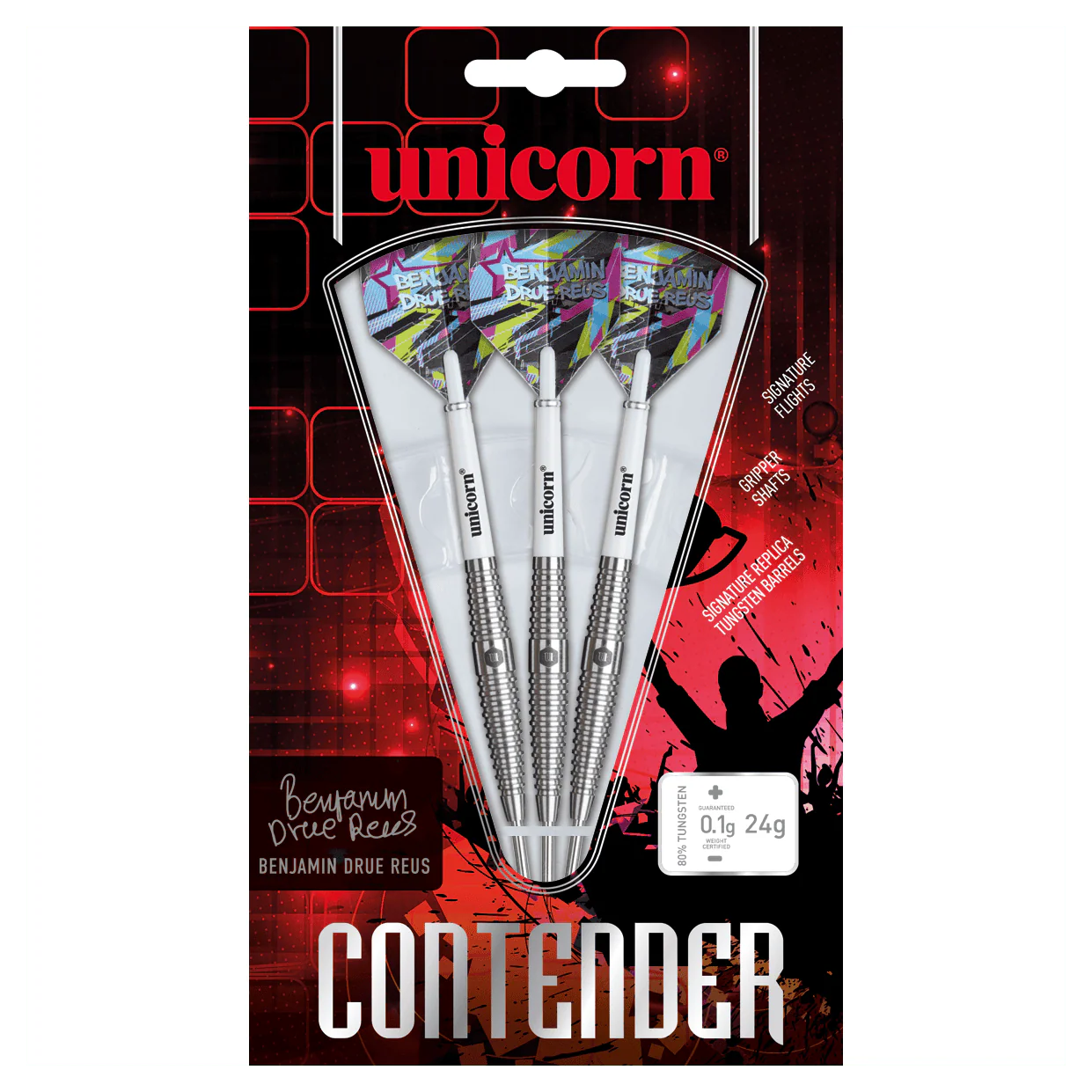 Unicorn Contender Benjamin Drue Reus 80% Tungsten 24g Darts - Image 4