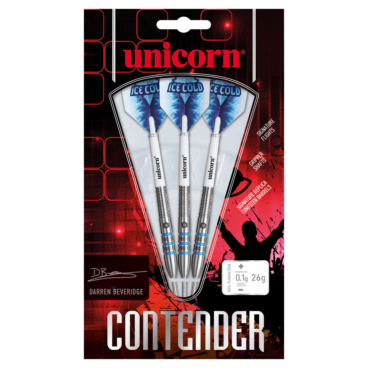 Unicorn Contender Darren Beveridge 90% Tungsten 26g Darts - Image 4