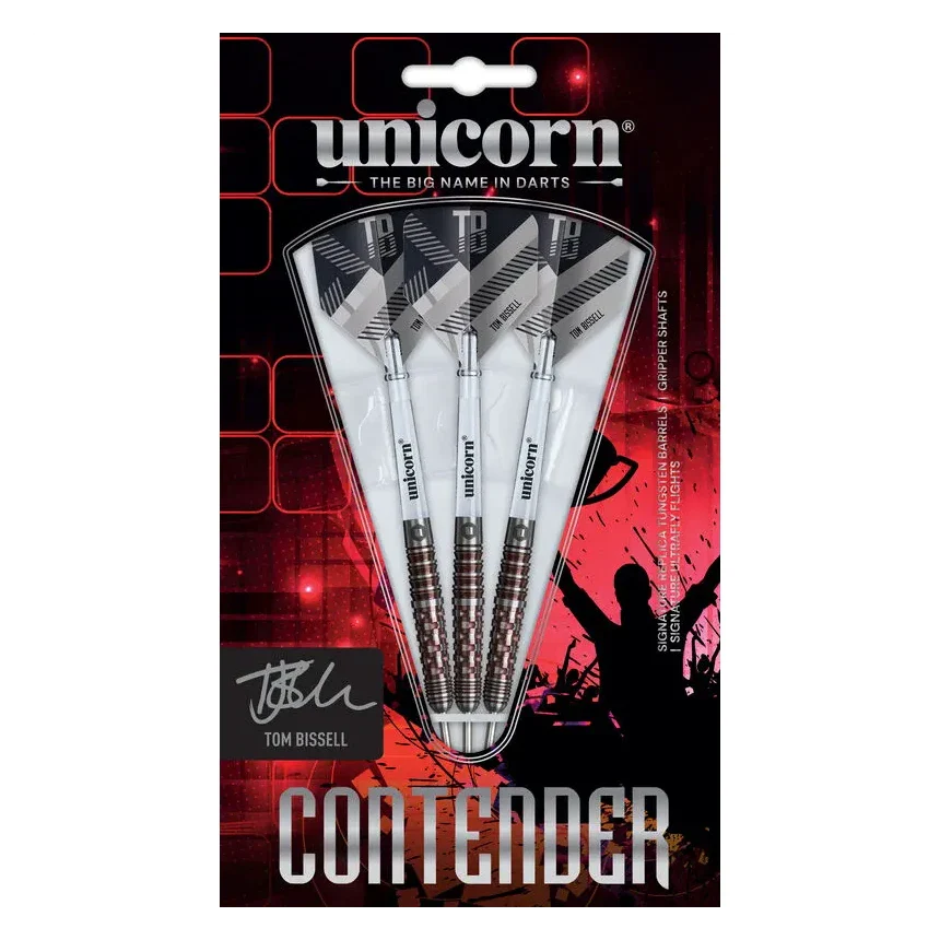 Unicorn Contender Tom Bissell 95% Tungsten Steel Tip Darts 22g - Image 6