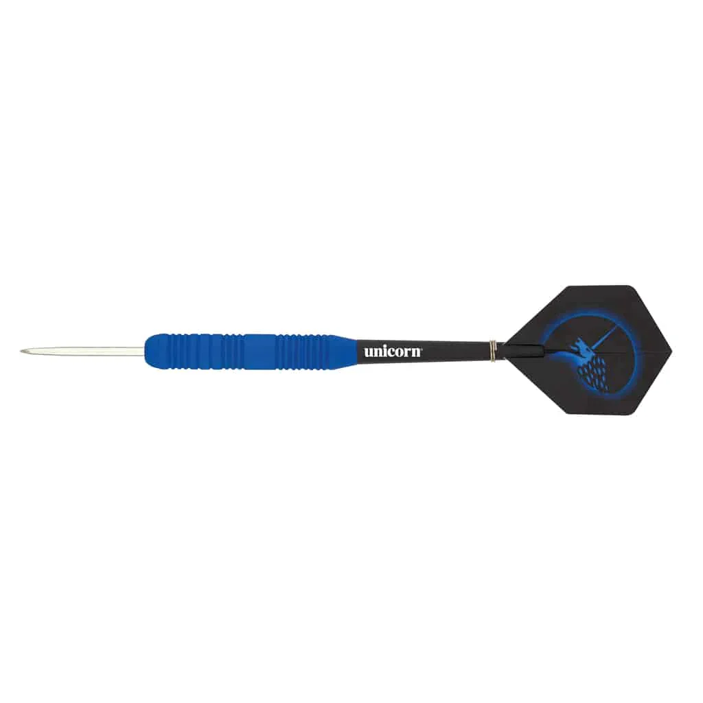 Unicorn Core Plus Rubberised Blue 21g Steel Tip Darts