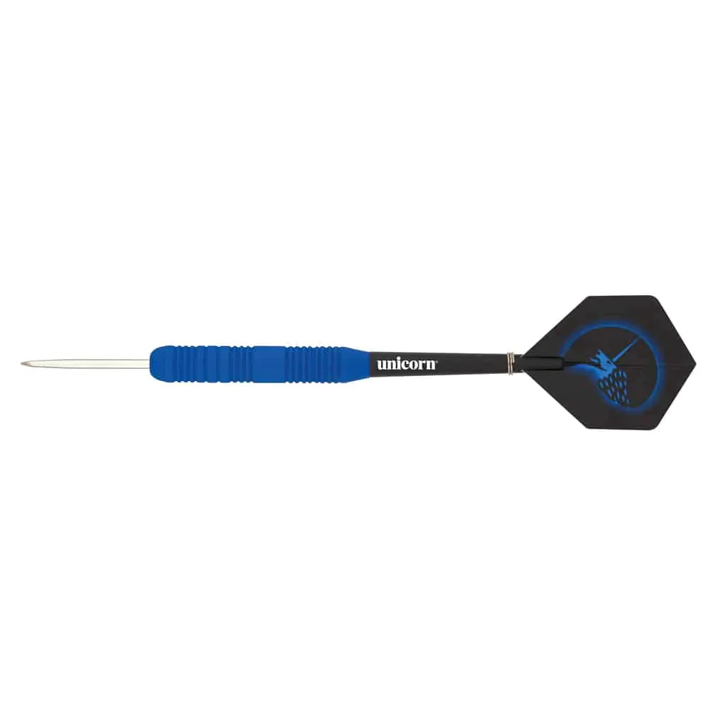 Unicorn Core Plus Rubberised Blue 23g Steel Tip Darts