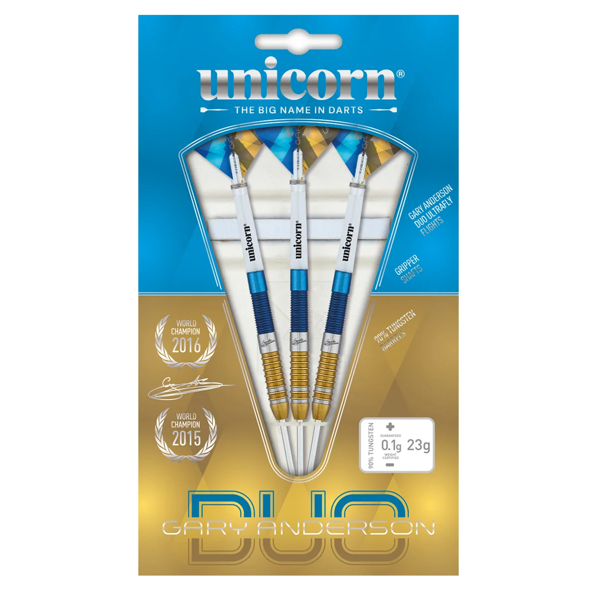 Unicorn Gary Anderson Duo 90% Tungsten 23g Darts - Image 3