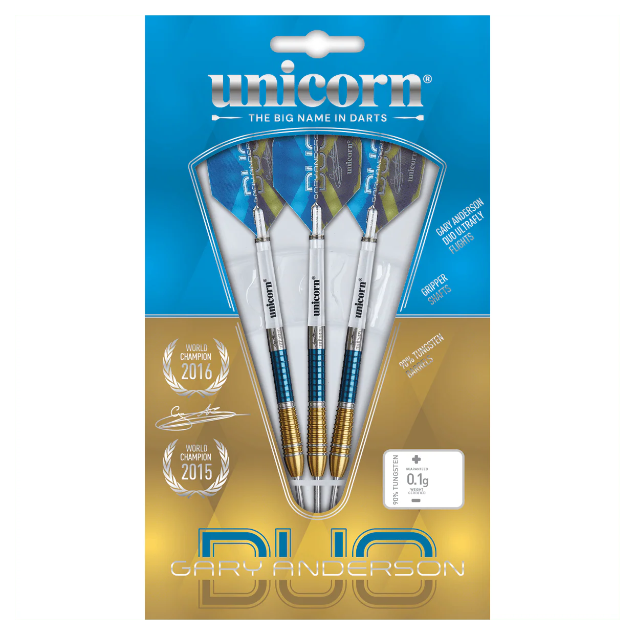 Unicorn Gary Anderson DUO Phase Six 90% Tungsten 21g Darts - Image 4