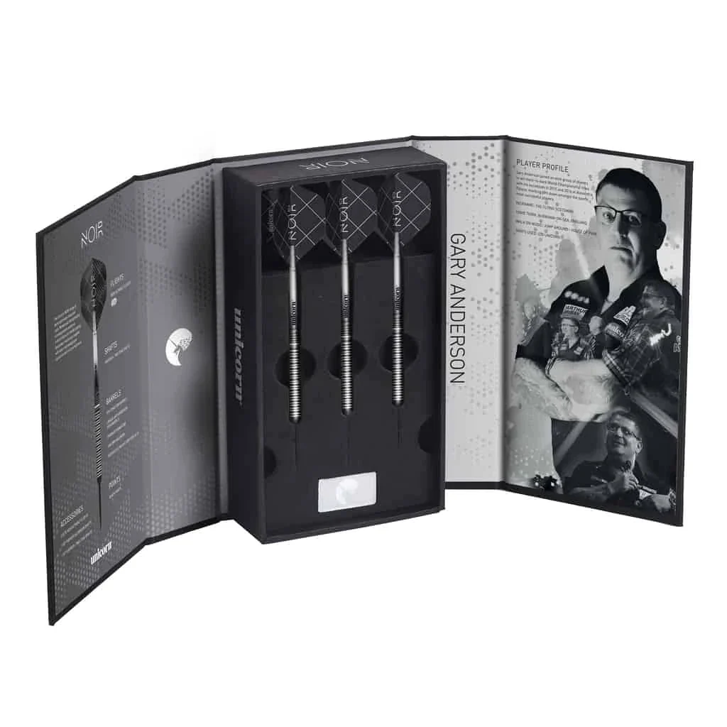 Unicorn Gary Anderson Noir - 90% Tungsten 27g Darts - Image 3