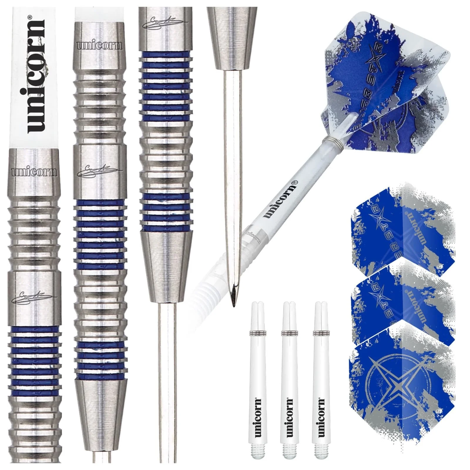 Unicorn Gary Anderson Silver Star GA2 24g Darts - Image 2