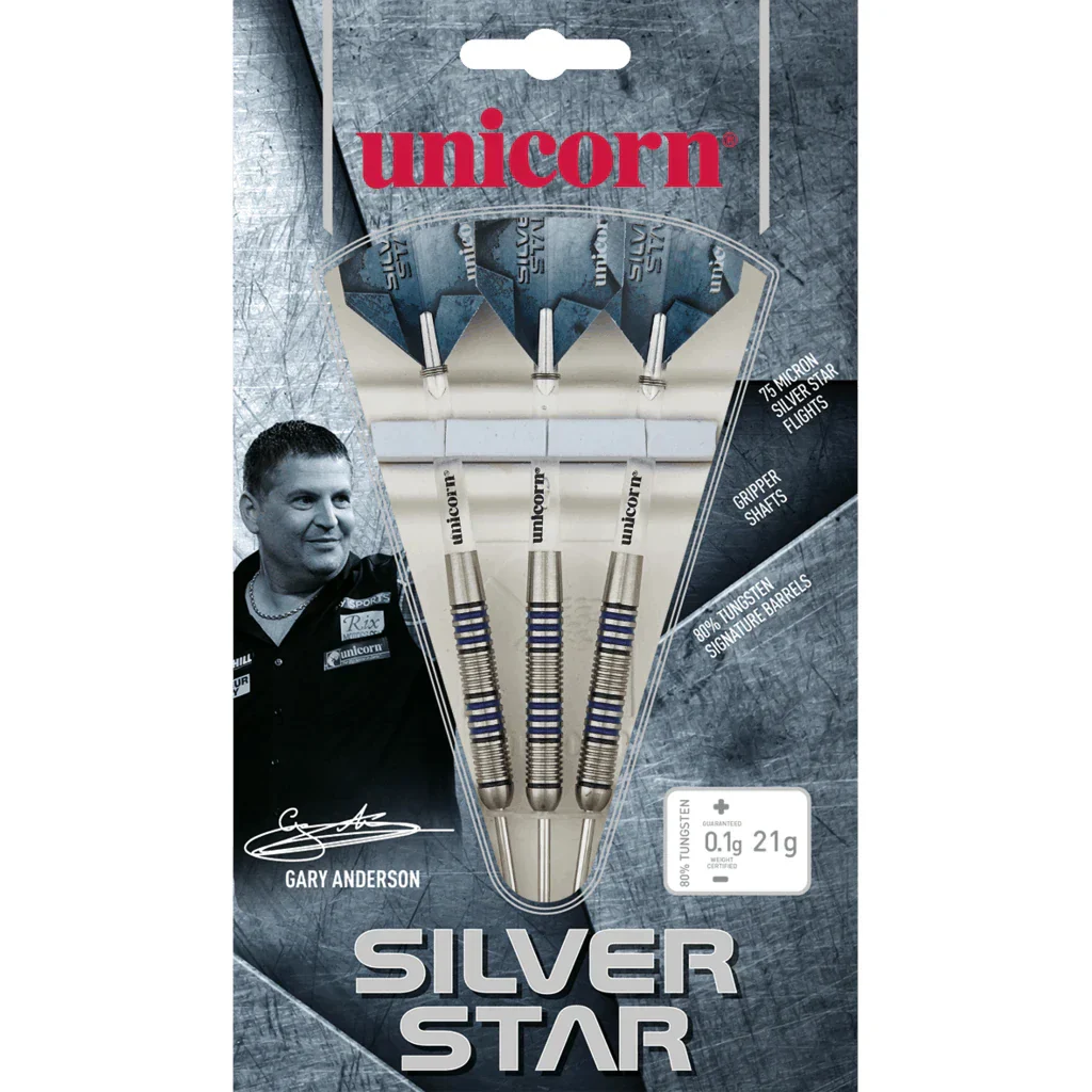 Unicorn Gary Anderson Silver Star GA4 21g Darts - Image 2