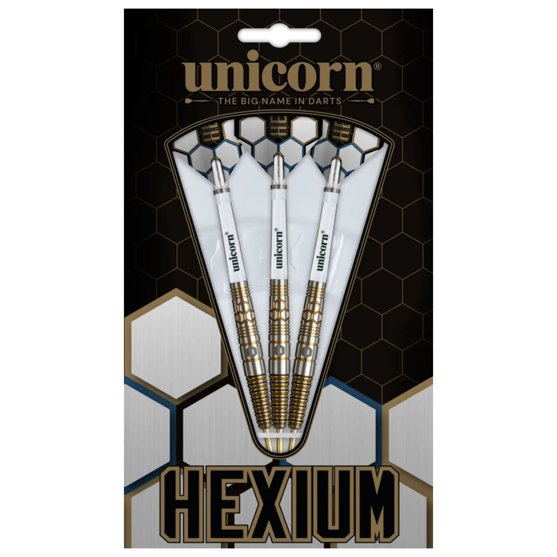 Unicorn Hexium 3 Gold & Black 90% Tungsten Steel Tip Darts 24g - Image 6