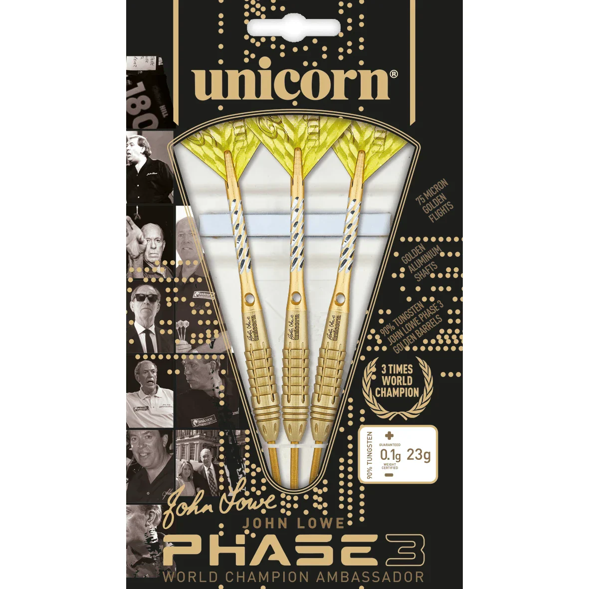 Unicorn John Lowe World Champion Ambassador Phase 3 25g Darts - Image 3
